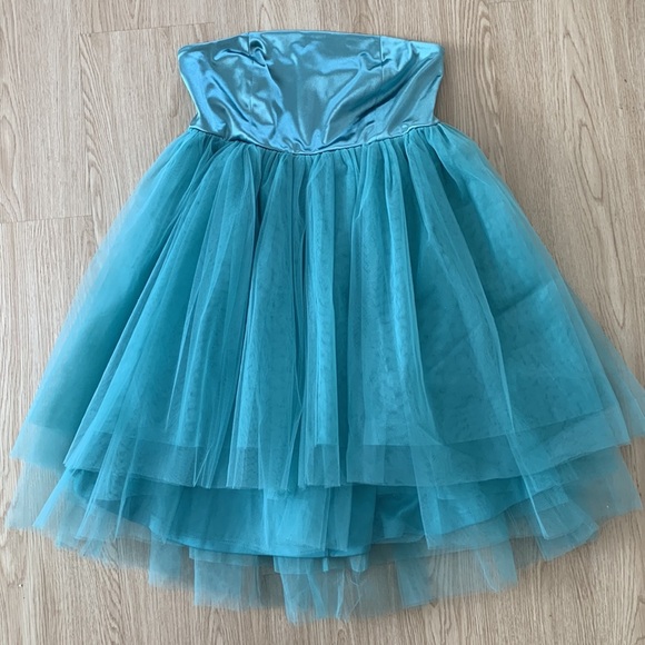Satin strapless tulle Cinderella fairy style rave festival prom dress nw… - Picture 3 of 4